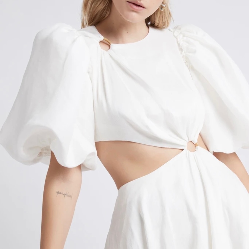 Aje - Vanades Cut Out Ring Midi Dress (Ivory) - Picture 5 of 5
